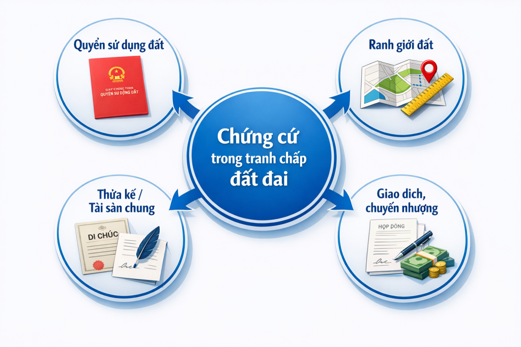 Tổng quan các loại chứng cứ trong tranh chấp đất đai